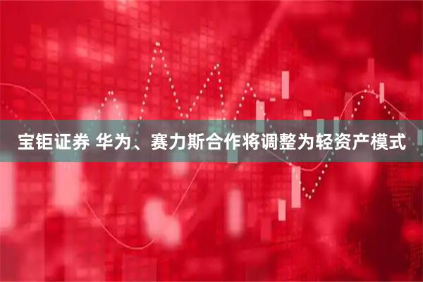 宝钜证券 华为、赛力斯合作将调整为轻资产模式